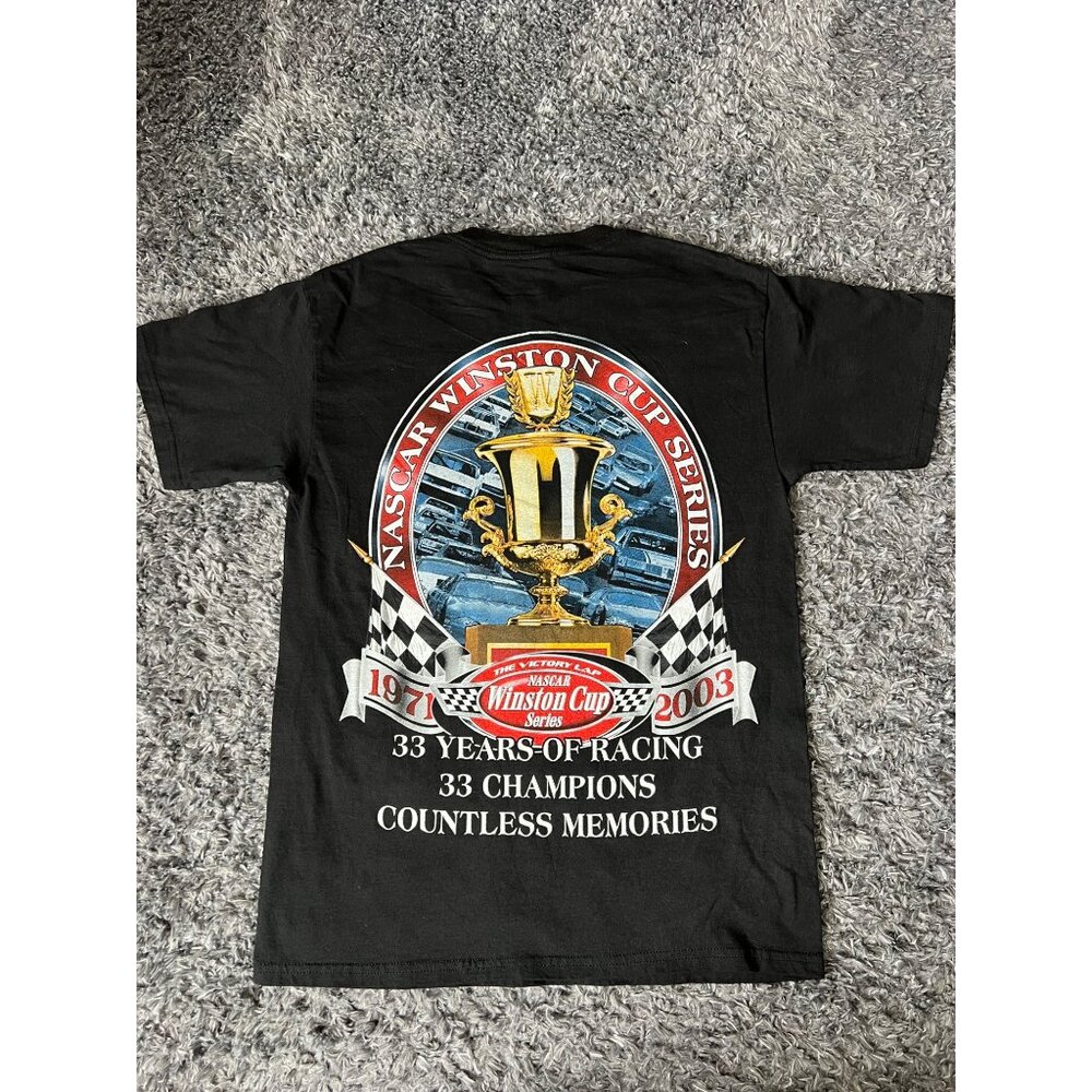 Vintage NASCAR Winston Cup Series Double Sided Black T-shirt K3 - Picture 4 of 5